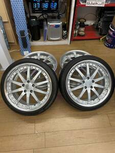 WORK グノーシスGS1 フェアレディZ Z34取外し　美品　深リム　19インチ　PCD114.3 9J+38 10J+25 希少　ツライチ　ワーク　日産