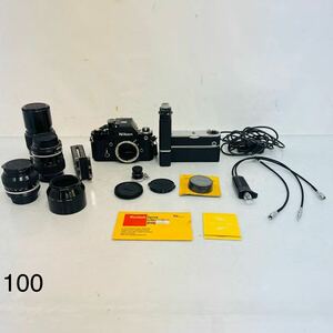 4SC015 Nikon ニコン コンパクトフィルムカメラ F2/MD-2/MB-1 MD レンズ 3点 他 付き フィルムカメラ 一眼レフ カメラ 中古 現状品 