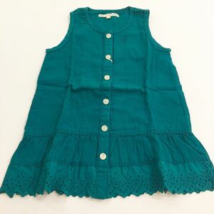 【新品未使用】Little s.t. by s.t. closet エスティクローゼット ワンピース ノースリーブ グリーン 緑 フリル キッズ 100cm チュニック