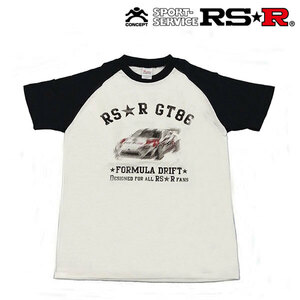 RSR GT86ラグランTシャツ 白/ネイビー Lサイズ GD056L