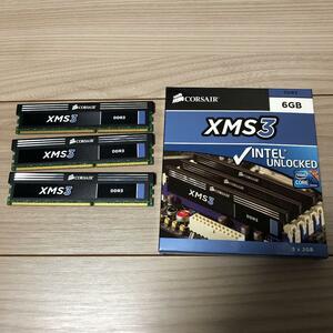 値下交渉有 現状品 ● CORSAIR XMS3 6GB DDR3 PCメモリ 元箱 パーツ パソコン 自作 研究 改造