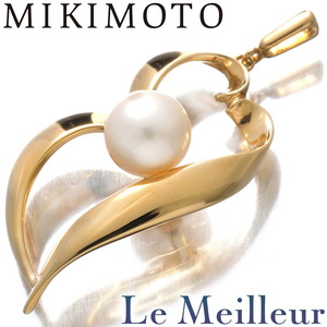 ミキモト デザインペンダントトップ 真珠 6.7mm K18 MIKIMOTO 中古 プレラブド 返品OK『5％OFFクーポン対象』