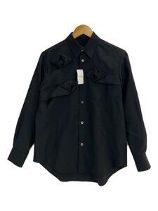 JUNYA WATANABE COMME des GARCONS◆長袖シャツ/M/ウール/BLK/無地/JB-04005M