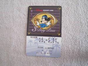 ディズニーリゾートライン　使用済カード　2005