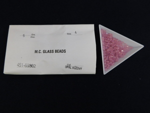 2907△未使用 チェコビーズ M.C.GLASS BEADS OPAL RUZOVY SUPERIOR CRYSTAL