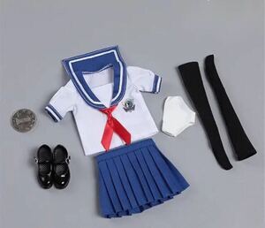 1/6スケール 女性フィギュア衣装　学生服　セーラー服　2タイプあり　制服　ミニスカート　フルセット　女子高生　JK ブルーセーラー