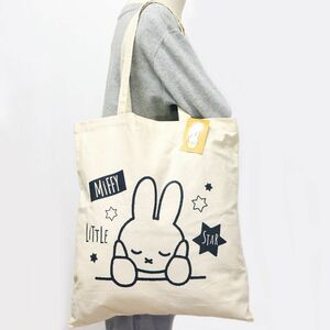 ●送料390円可能商品 ミッフィー MIFFY うさこちゃん 新品 帆布 キャンバス トートバッグ BAG かばん 鞄 [MIFFY-BLK1N]一 六★QWER★