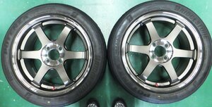 美品 RAYS TE37 SONIC SL 16インチ 鍛造 7J 4H PCD100 ブリヂストン RE-71RS 195/50R16 S660 ロードスター ヤリス ボルクレーシング 2本