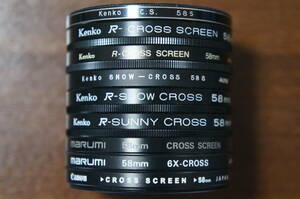 [58mm] Kenko marumi Canon R-CROSS SCREEN等 クロスフィルター 480円/枚