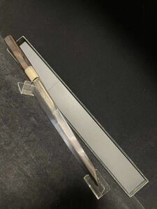 NO.00423 包丁 義門　飛燕型柳刃　純日本鋼　本焼　鏡面研磨　9寸　箱付　再生品