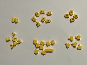 F126　LEGOバラパーツ　黄色　1 x 1　特殊ブロック系　まとめて大量㎏