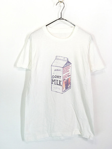 古着 80s ボディー 「1000% GOAT MILK」 タリバン アルカイダ ビンラディン ミリタリー ブラック ジョーク Tシャツ XL位