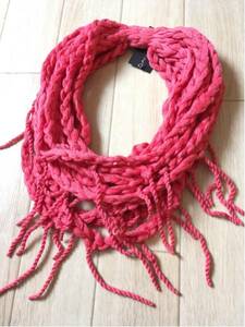 新品【ANNTARAH】COLLAR TRENZA Coral-Red SIZE:UNI 日本未上陸!! Made-in-Peru オーガニックコットン100%