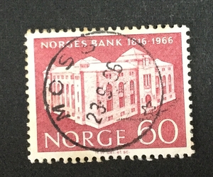 ノルウェーの切手 Bank of Norway 1966.6.14発行
