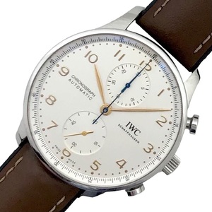 インターナショナルウォッチカンパニー IWC ポルトギーゼクロノグラフ IW371604 SS シルバー文字盤 腕時計 メンズ 中古