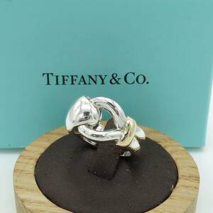 極希少 美品 Tiffany&Co. ヴィンテージ ティファニー ノット シルバー ゴールド コンビ リング 12号 指輪 750 K18 SV925 AA213