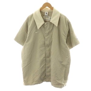 ナイキ NIKE FEAR OF GOD SS Shooting Shirt シャツ 半袖 L ベージュ FA201203BJG /AN31 メンズ