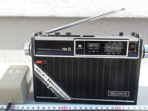 ★新品の輝きがある美品★SONY AM/FM/短波ラジオ★ICF-1100・THE11（1970年）★折れやすいアンテナキャッチは健在★ACアダプター付き★