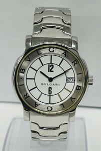 C238-O15-3069 BVLGARI ブルガリ Solotempo ソロテンポ ST 35 S D84289 メンズ デイト クォーツ 腕時計 箱付き