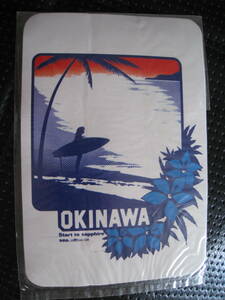 ■即決価格　送料込み金額　OKINAWA　沖縄　サーフィン ステッカー 1980年代 沖縄お土産 昭和レトロ 当時物 ◆未使用◆