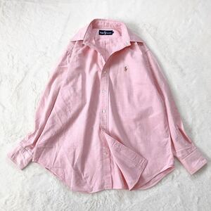 RALPH LAUREN ラルフローレン ボタンダウン シャツ ポニー刺繍　 ピンク コットン100% 長袖 11 大きいサイズ