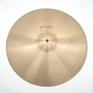 PAISTE FORMULA 602 THIN CRASH 16” パイステ フォーミュラ シン クラッシュ シンバル ドラム 楽器 黒ロゴ 当時物 ヴィンテージ tp-23x476