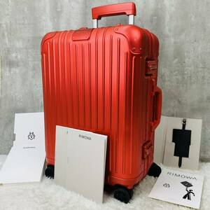 現行【美品】RIMOWA リモワ ORIGINAL オリジナル CABIN キャビン 35L 機内持ち込み SCARLET スカーレット レッド 赤 スーツケース キャリー