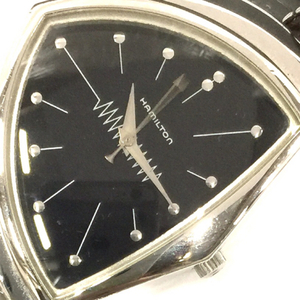 ハミルトン ベンチュラ トライアングル クォーツ 腕時計 6251A ブラック文字盤 稼働品 メンズ 付属品あり HAMILTON