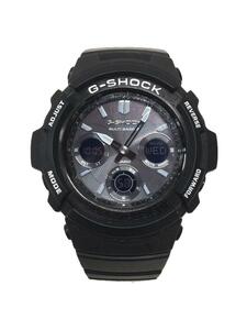 CASIO◆ソーラー腕時計・G-SHOCK/デジアナ/BLK