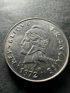★コレクター必見！！ フランス ニューカレドニア 50フラン硬貨 1972年 アンティークコイン 約15.0g コレクション 外貨 当時物 未洗浄 G468