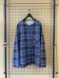【South2 West8/サウスツーウエストエイト】Henley Neck Shirt Plaid Twill sizeS ヘンリーネック プルオーバー シャツ S2W8 NEPENTHES 