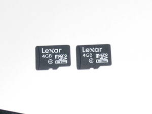 動作保証！送料無料！Lexar microSDHC 4GB クラス④ 2枚セット