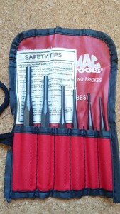 MAC TOOLS PP60KSS 6Pc. ピンポンチセット キットバッグ入り 3/32～5/16 6本セット ピンポンチは良好 希少モデル マックツール