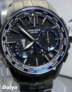 国内正規品 新品 腕時計 CASIO カシオ OCEANUS オシアナス Manta マンタ 電波 ソーラー チタン カレンダー 10気圧防水 メンズ プレゼント