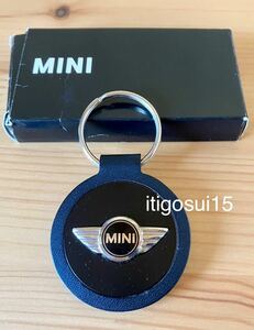 ★【未使用】BMW MINI★キーホルダー ミニクーパー キーリング 黒 ブラック