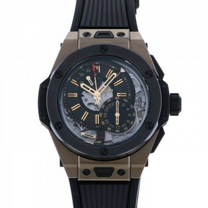 ウブロ HUBLOT ビッグバン アラームリピーター マジックゴールド 世界限定100本 403.MC.0138.RX ブラック文字盤 中古 腕時計 メンズ