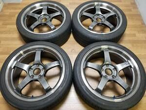 【美品】18インチ 8J +48 PCD112 ADVAN Racing GT 鍛造 アドバンレーシング GOLF ゴルフ VW フォルクスワーゲン AUDI アウディ RZ RS TC RG