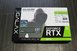 ☆GALAKURO玄人志向　NVIDIA　GeForce RTX2070 GK-RTX2070-E8GB/MINI 8GB 256bit GDDR6 グラフィックボード　ゲーミング　中古☆