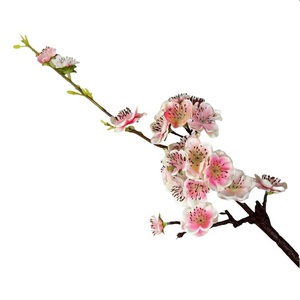 造花 梅の花 枝付き 長め 和風 1本 (ピンク)