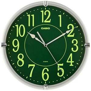CASIO(カシオ) 掛け時計 アナログ 連続秒針 集光文字板 シルバー IQ-56SA-8