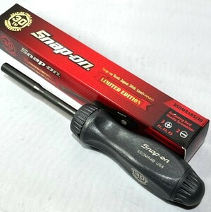 未使用 Snap-on スナップオン 30周年 限定 ラチェットドライバー SSDMR4BSJ30 ガンメタ レア ハードグリップ snapon