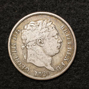 KM#666/イギリス ジョージ3世 1シリング銀貨（1819）[E1297]コイン　