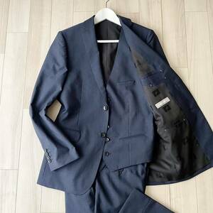 renoma HOMME 日本製生地 スリムフィット 3ピース スーツ Y5 レノマオム ジャケット ベスト スラックス パンツ セットアップ ビジネス