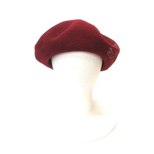 カシラ CA4LA 帽子 ベレー帽 ウール 刺繍 赤 レッド /CT レディース