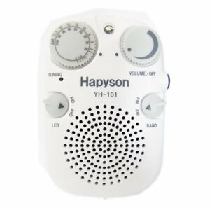 【中古】ハピソン(Hapyson) LEDライト付き防水ラジオ ホワイト YH-101-W