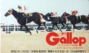 ●Gallop ドミナスローズ 玉谷峰男騎手 京都牝馬特別テレカ