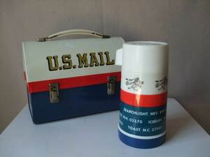 1969s Vintage / U.S.MAIL / Mr.ZIP /POSTMAN / ALADDIN /ドーム型ランチボックス&水筒 / 米国製 / アラジン製 / ビンテージ中古品 