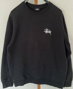 STUSSY ステューシー　トレーナー　スウェット　ブラック　Sサイズ