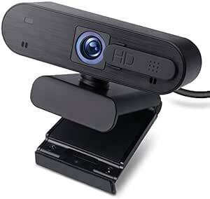 エレコム WEBカメラ UCAM-C820ABBK フルHD 1080p 30FPS 200万画素 オートフォーカス マイク内