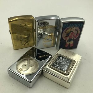 T905 まとめ ◎ Zippo ジッポー オイルライター 5点まとめセット シルバーカラー ゴールドカラー プレイボーイ 喫煙具 喫煙グッズ ①